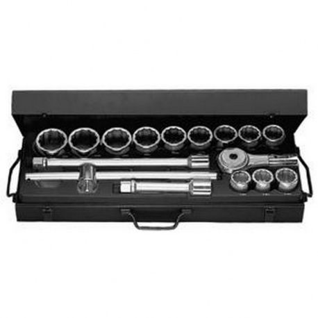 Coffret de douilles 3/4" 12 pans de 34 à 55 mm- Facom | K.432E 1 Coffret de douilles 3/4" 12 pans de 34 à 55 mm- Facom | K.432E