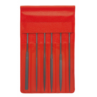 Composition 6 limes 140mm aiguilles T0 dégrossissage en trousse Facom | AS.6L140T0A