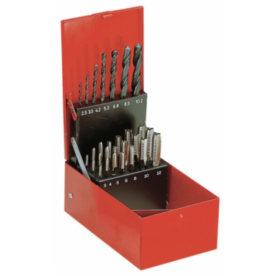 Composition de 21 tarauds cobalt de M3 à M12 et 7 forets Facom | 227.SJ2A