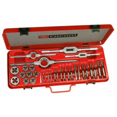 Composition d'outils de 18 tarauds, 9 Filière et 4 porte outils Facom | 221.227J1