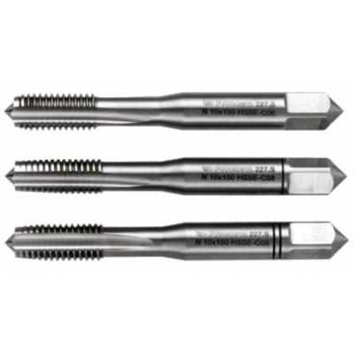 Jeu de 3 tarauds au cobalt 12 x 1,75mm ébaucheur, intermédiaire et finisseur Facom | 227.S12X175T3